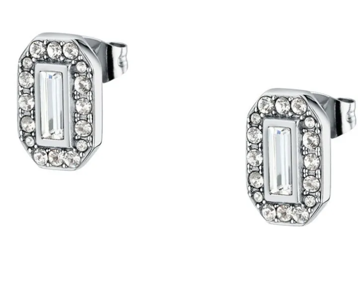 Kolczyki ze stali szlachetnej z cyrkoniami - Karl Lagerfeld