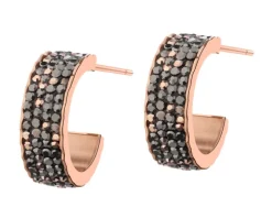 Kolczyki ze stali szlachetnej z markasytami - koła