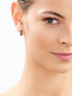 Kolczyki ze stali szlachetnej z markasytami