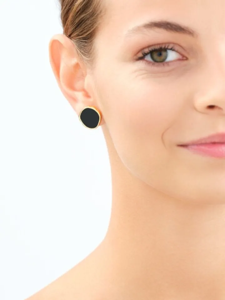 Kolczyki ze stali szlachetnej z emalią