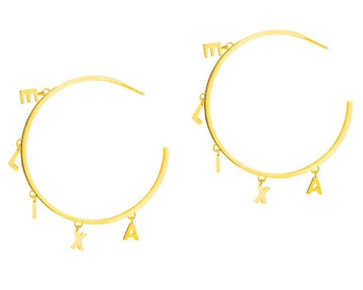 Kolczyki ze stali szlachetnej z cyrkoniami - koła, Karl Lagerfeld