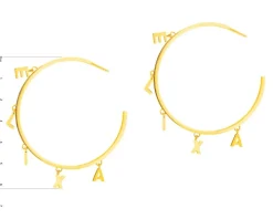 Kolczyki ze stali szlachetnej z cyrkoniami - koła, Karl Lagerfeld