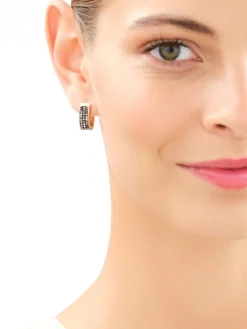 Kolczyki ze stali szlachetnej z markasytami