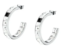 Kolczyki ze stali szlachetnej z cyrkoniami - koła, Karl Lagerfeld