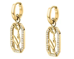 Kolczyki ze stali szlachetnej z cyrkoniami - Karl Lagerfeld