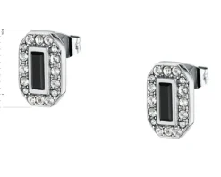 Kolczyki ze stali szlachetnej z cyrkoniami - Karl Lagerfeld