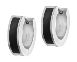 Kolczyki ze stali szlachetnej z emalią