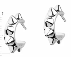 Kolczyki ze stali szlachetnej - ćwieki