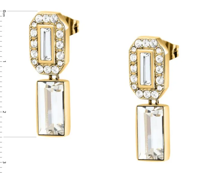 Kolczyki ze stali szlachetnej z cyrkoniami - Karl Lagerfeld