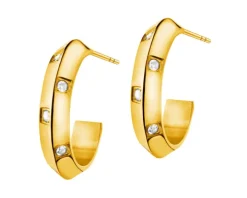 Kolczyki ze stali szlachetnej z cyrkoniami