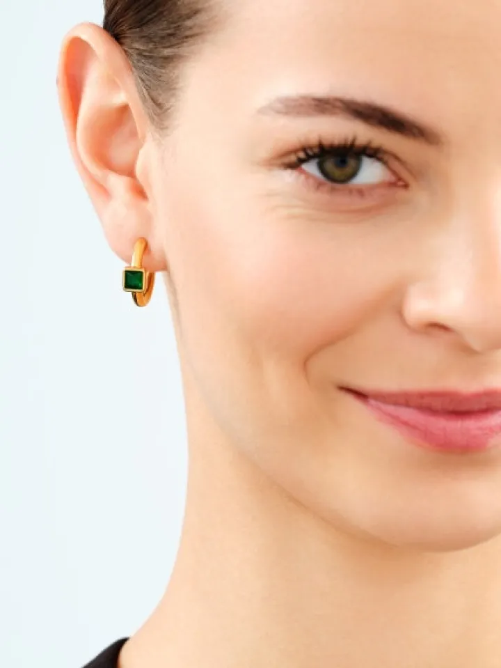 Kolczyki ze stali szlachetnej z cyrkoniami