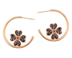 Kolczyki ze stali szlachetnej z markasytami - koniczyny