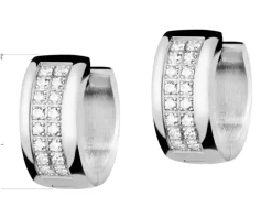 Kolczyki ze stali szlachetnej z cyrkoniami - koła