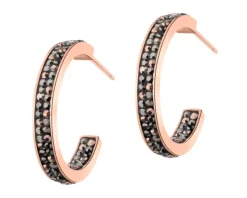 Kolczyki ze stali szlachetnej z markasytami - koła