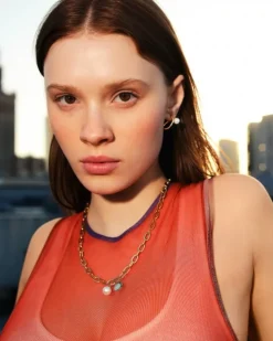 Kolczyki ze stali szlachetnej z perłami syntetycznymi