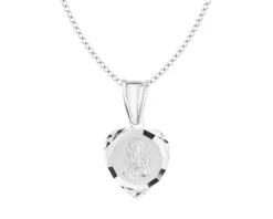 Medalik Matka Boska - zawieszka srebrna i łańcuszek - komplet