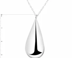 Naszyjnik srebrny - łezka