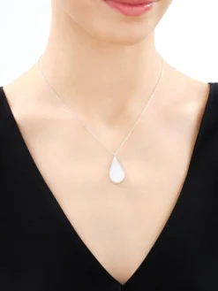 Naszyjnik srebrny - łezka