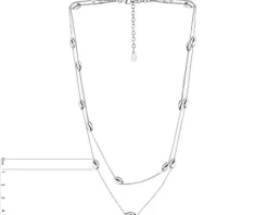 Naszyjnik srebrny - fasolki