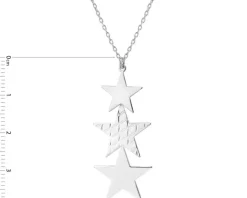 Naszyjnik srebrny - gwiazdy