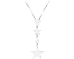 Naszyjnik srebrny - gwiazdy