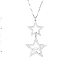 Naszyjnik srebrny - gwiazdy