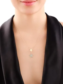Naszyjnik srebrny - gwiazdy