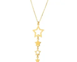 Naszyjnik srebrny - gwiazdy