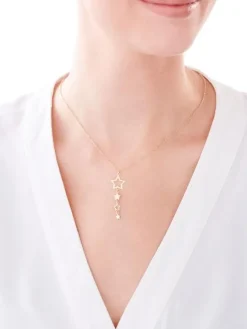 Naszyjnik srebrny - gwiazdy