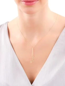 Naszyjnik srebrny - gwiazdy