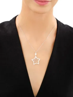 Naszyjnik srebrny - gwiazdy