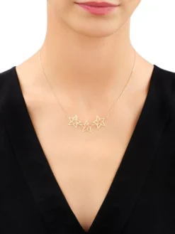 Naszyjnik srebrny - gwiazdy