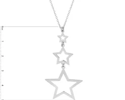 Naszyjnik srebrny - gwiazdy