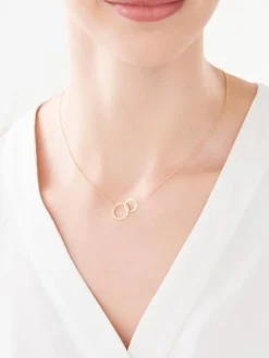 Naszyjnik srebrny - koła