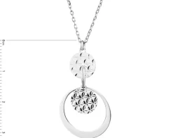 Naszyjnik srebrny - koła