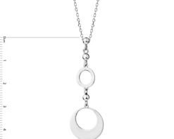 Naszyjnik srebrny - koła