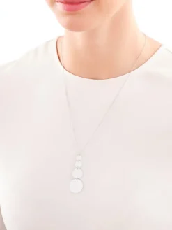 Naszyjnik srebrny - koła