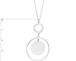 Naszyjnik srebrny - koła