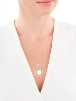 Naszyjnik srebrny - koła