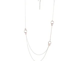 Naszyjnik srebrny - koła