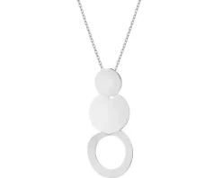 Naszyjnik srebrny - koła