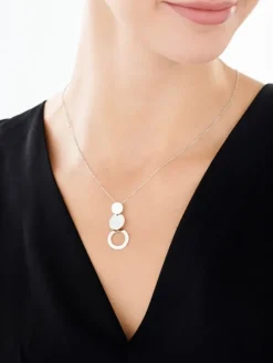 Naszyjnik srebrny - koła