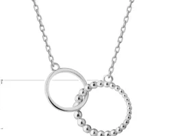 Naszyjnik srebrny - koła