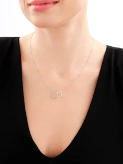 Naszyjnik srebrny - koła