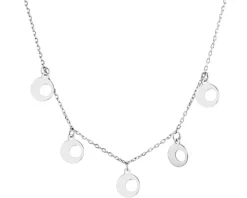 Naszyjnik srebrny - koła