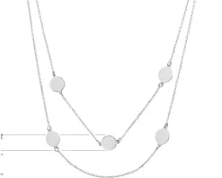 Naszyjnik srebrny - koła