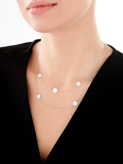 Naszyjnik srebrny - koła