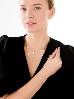 Naszyjnik srebrny - koła