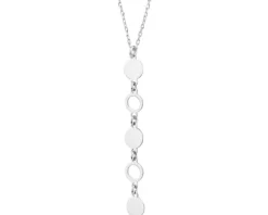 Naszyjnik srebrny - koła