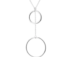 Naszyjnik srebrny - koła